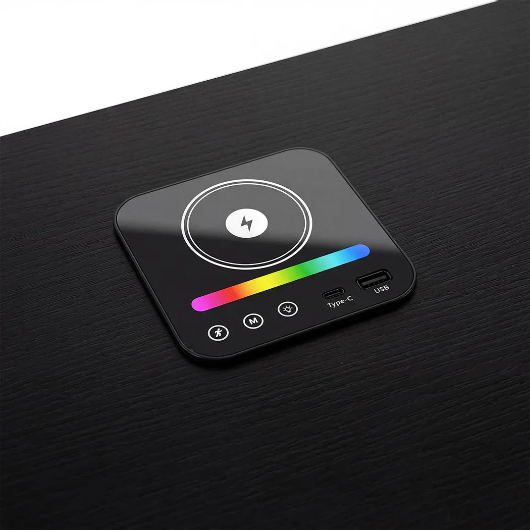 Levede Smart Bedside Table Charging Station Motion Sensor Modern Nightstand-2050056780108664836