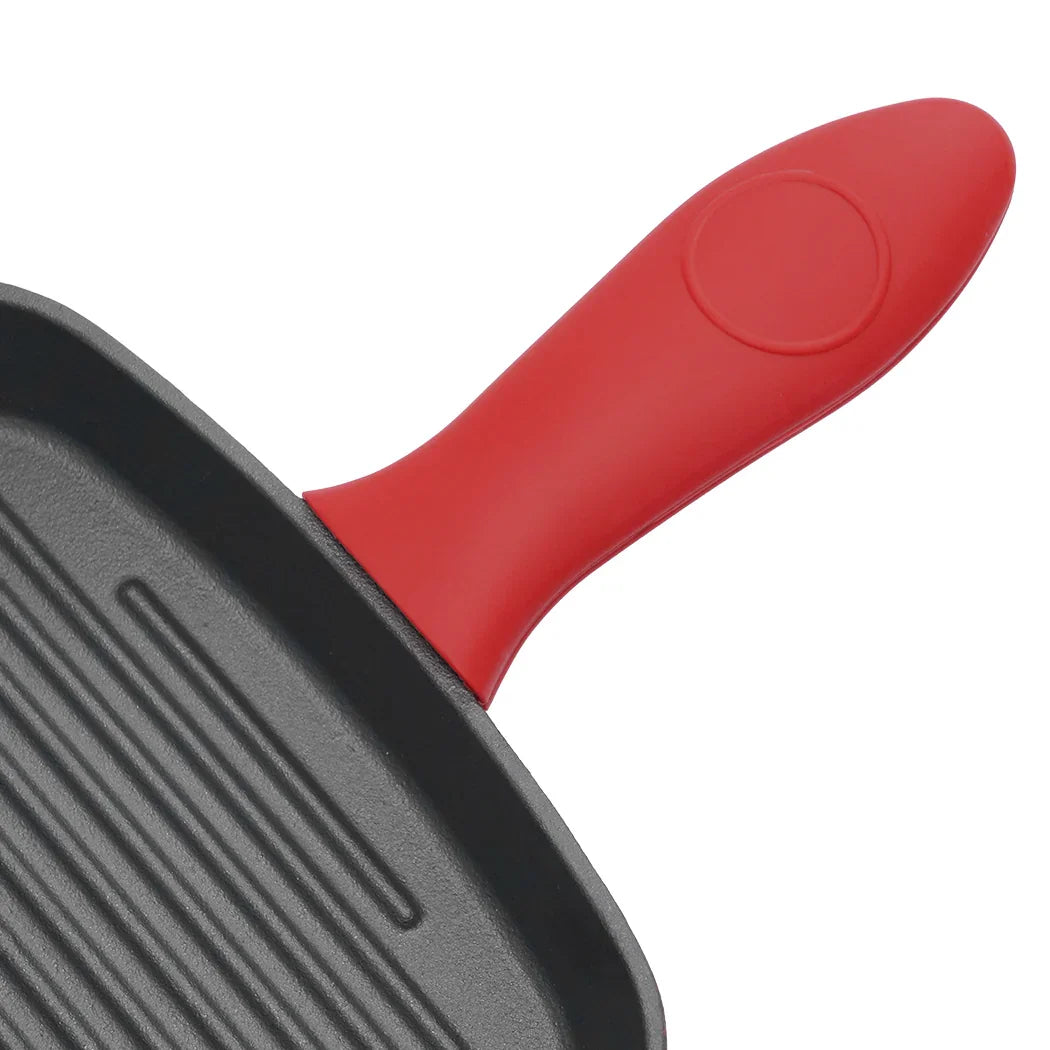 Toque Cast Iron Square Grill Pan with Spouts Cookware-2050056750186500100