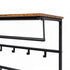 Levede Floating Shelves 10kg Wall Shelf Hooks Coat Rack Metal Wood Black-2100034943223730180