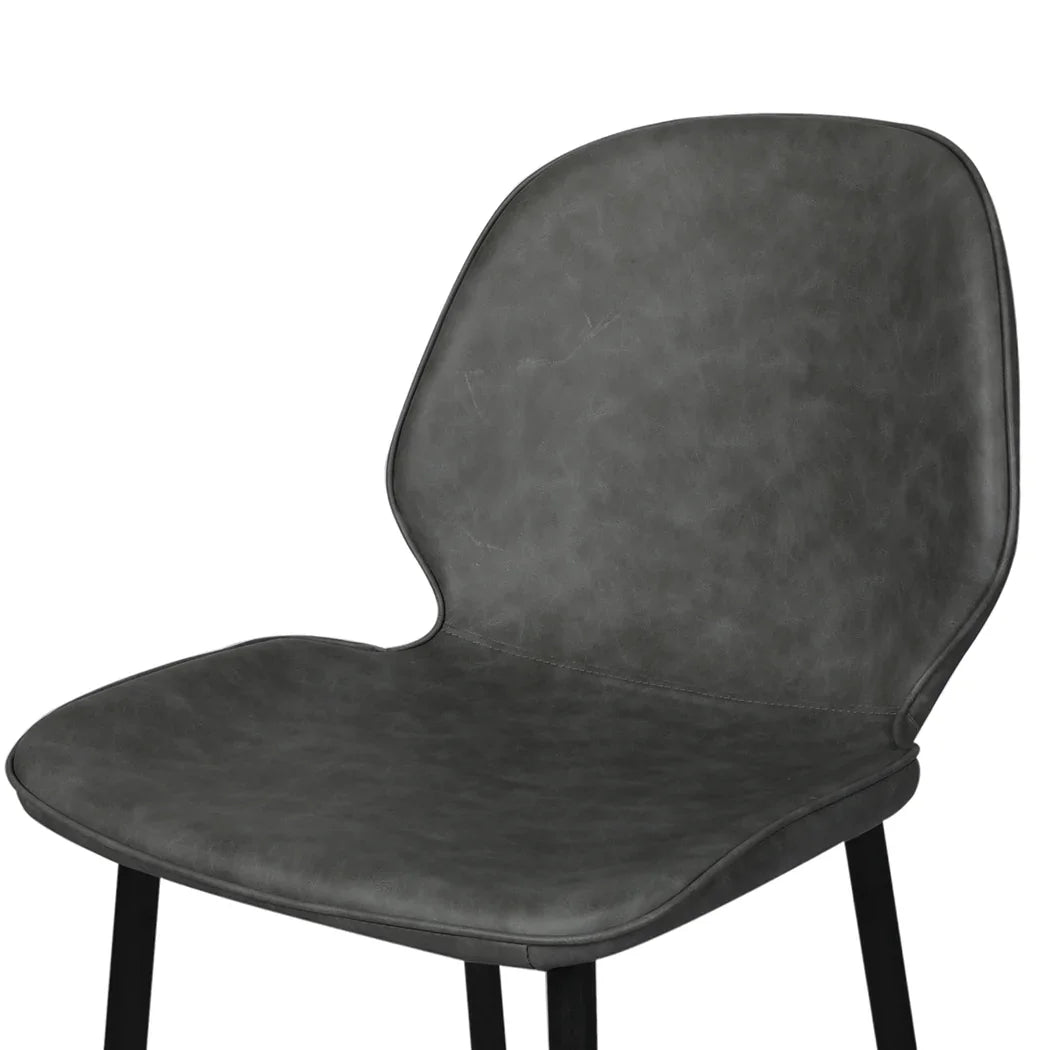 Levede 2x Bar Stool Barstools Counter Grey-2006733275812466692