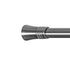 Marlow Silver Double Curtain Rod Steel Pole Pommel Set Extendable Adjustable-2029387251229790212