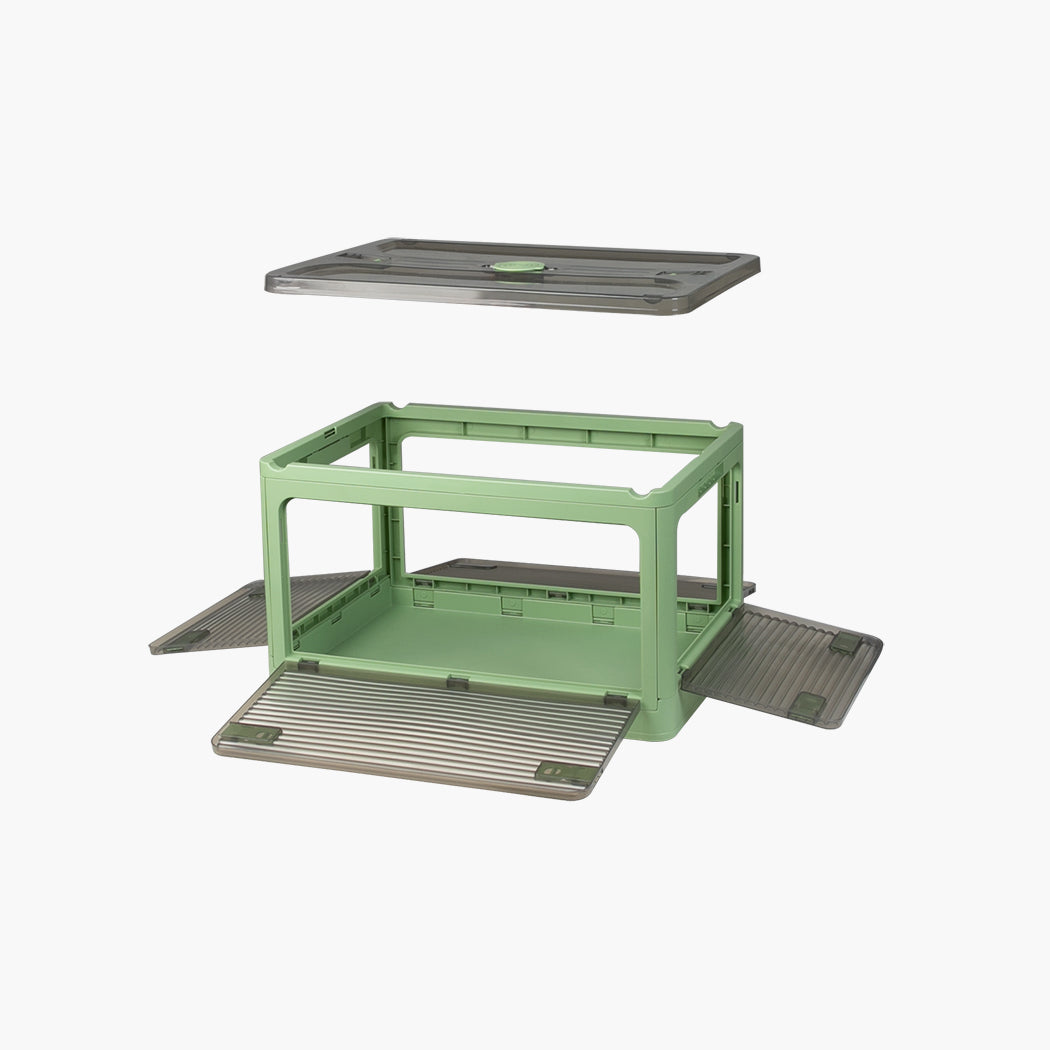 Storage Containers Stackable Lid Clothes S Green Small-1942352813262770180