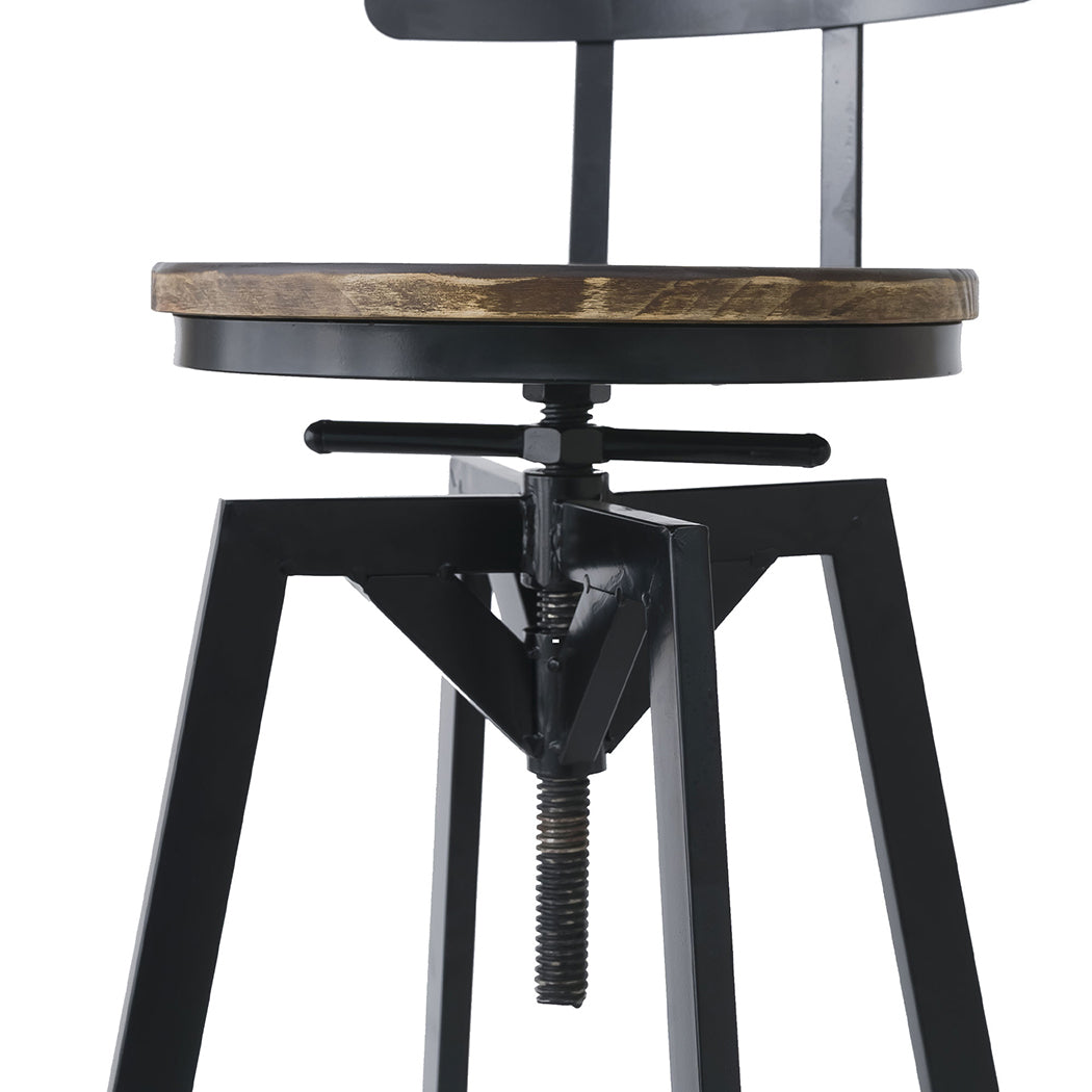Levede 1x Bar Stool Industrial Adjustable-1864183231910383620