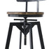 Levede 1x Bar Stool Industrial Adjustable-1864183231910383620