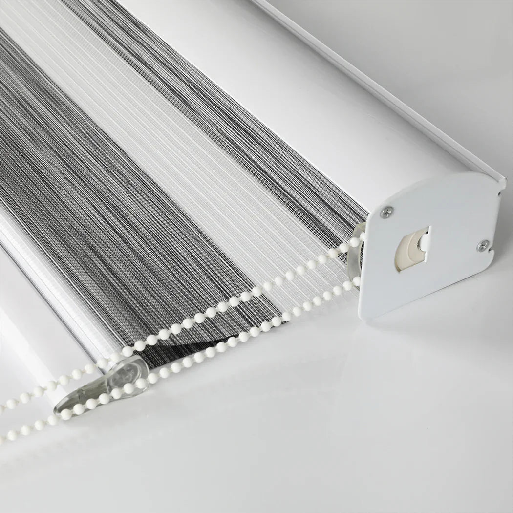 Marlow Blackout Zebra Roller Blind Curtains 180x210 Grey-2018816836891709444