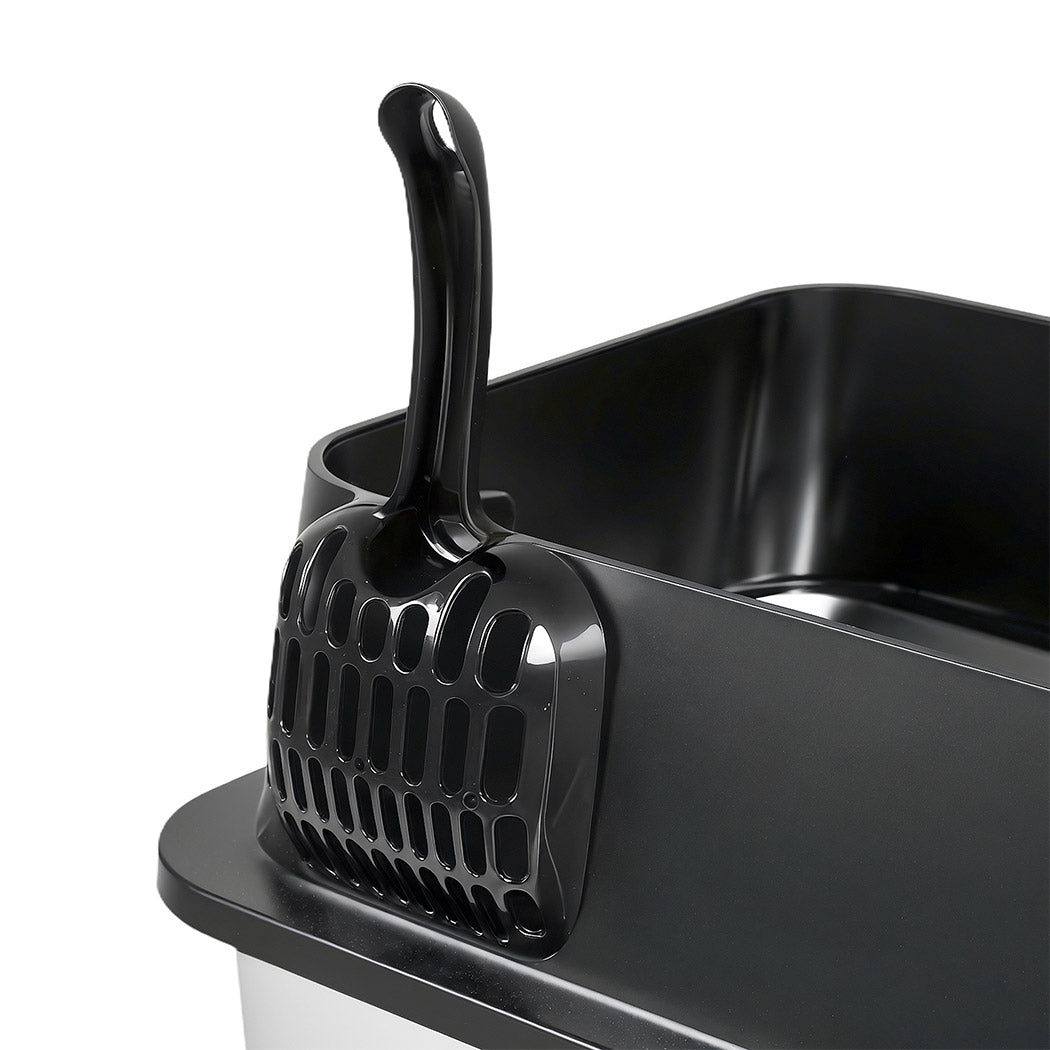 Pawz Stainless Steel Large Enclosed Cat Litter Box-2050056807346475012