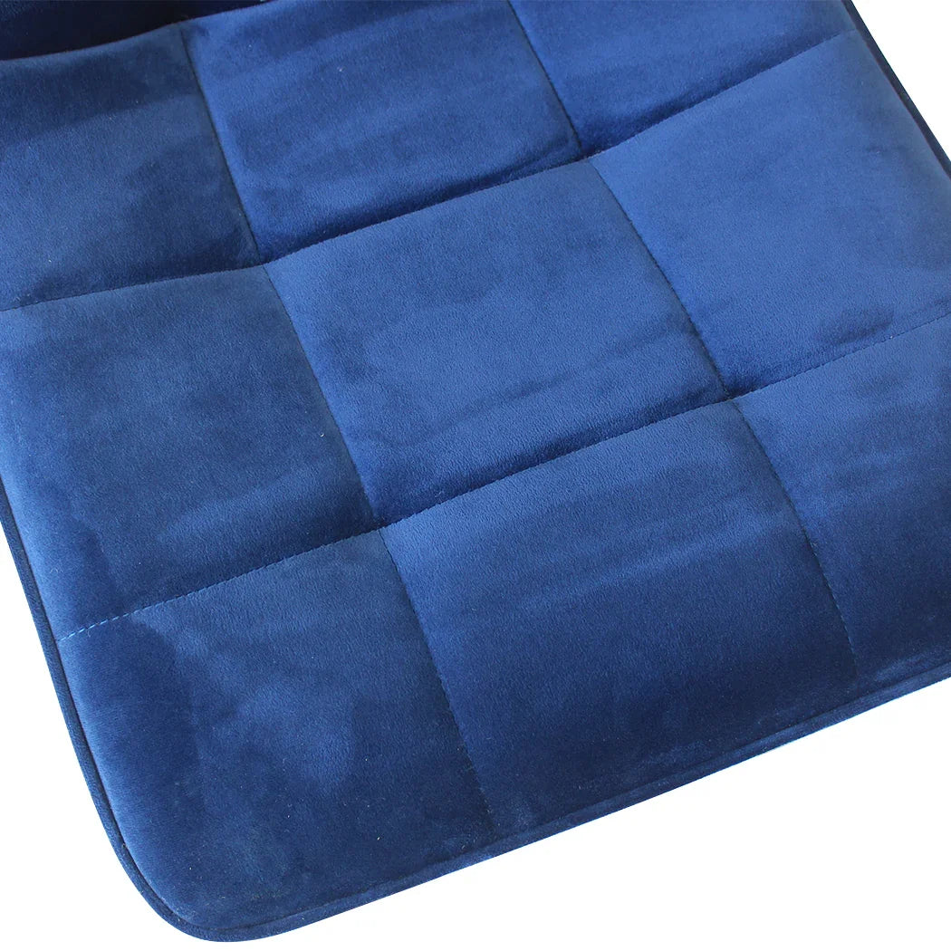 Levede 4x Dining Chairs Kitchen Velvet Blue-2006733264299102212