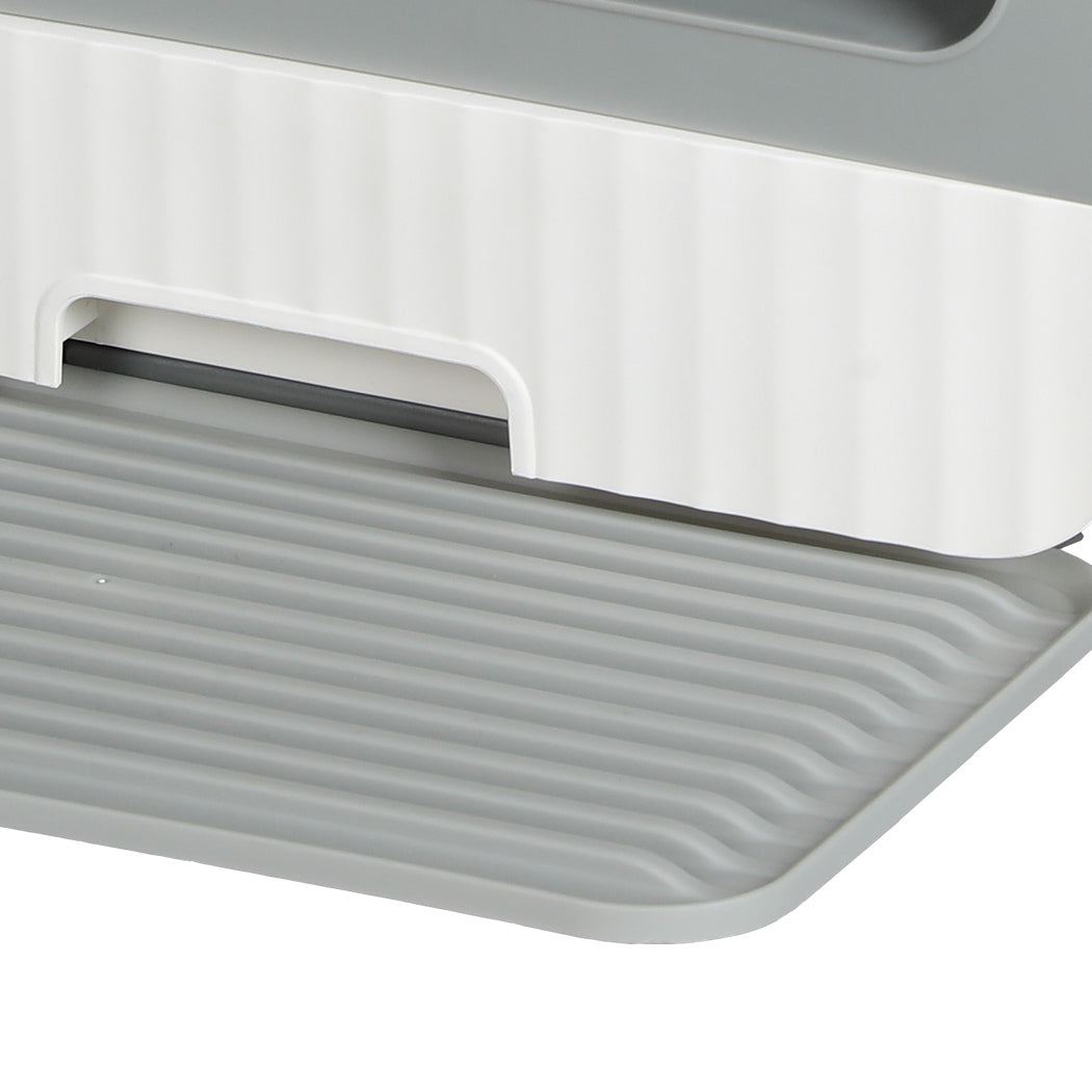 PaWz Fully Enclosed Cat Litter Box Mat Grey-2029387231323623428