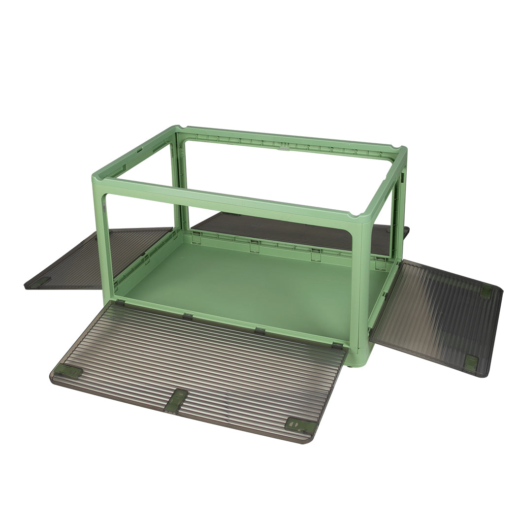 Storage Box Plastic Stackable Container L Green Large-1942352812574904324
