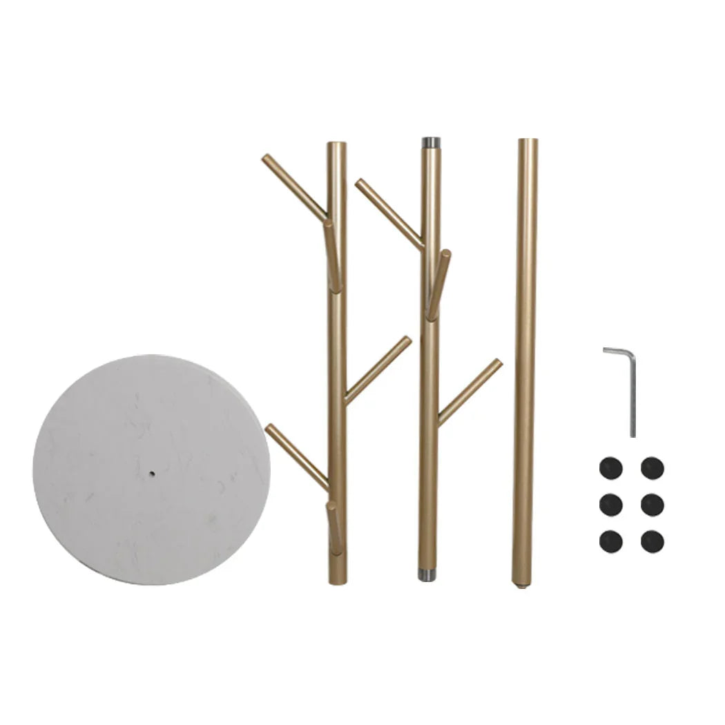 Levede Coat Rack Hat Clothes Stand Hanger Gold-2018816734156427268