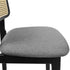 Levede 2x Dining Chair Wood Rattan Armless Black-2006732686818938884