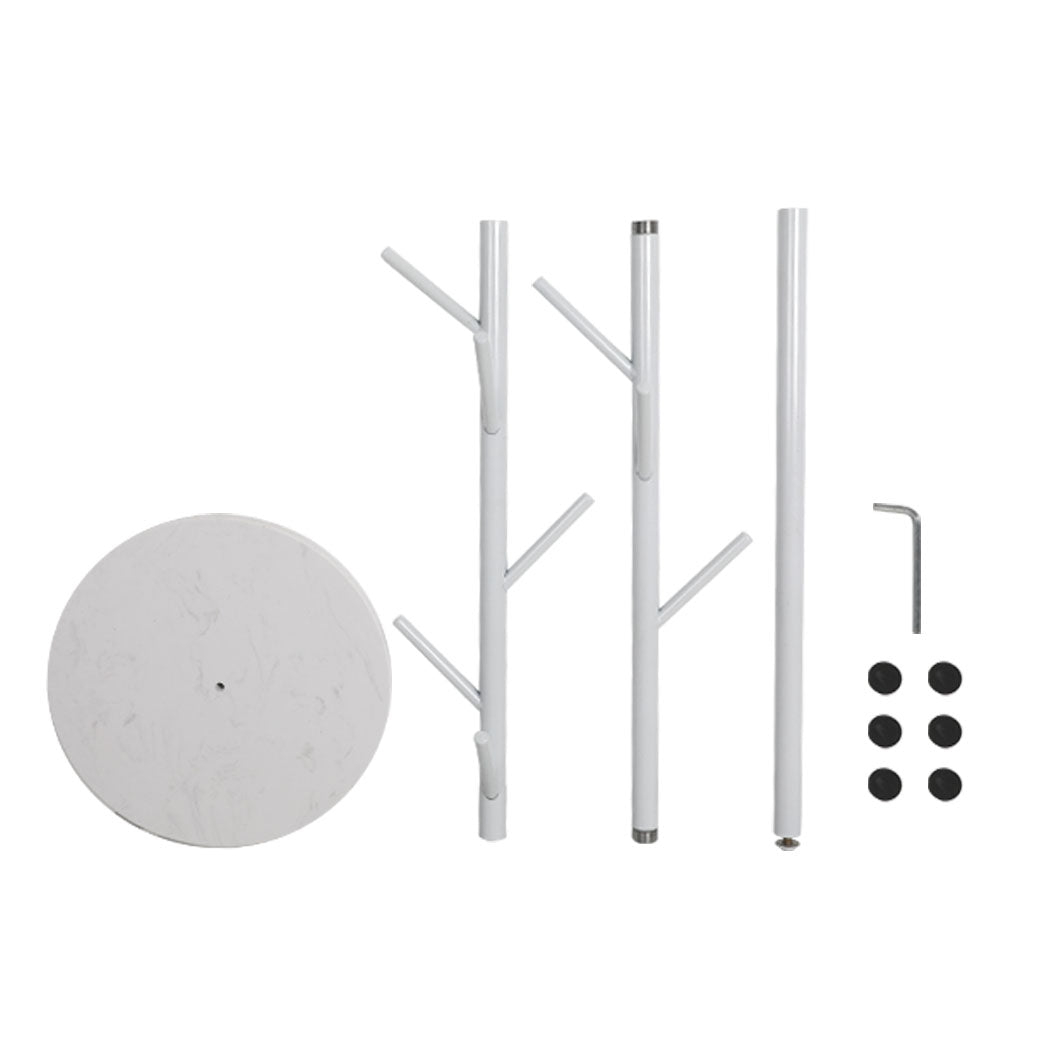 Levede Coat Rack Hat Clothes Stand Hanger White-1864183318707310596