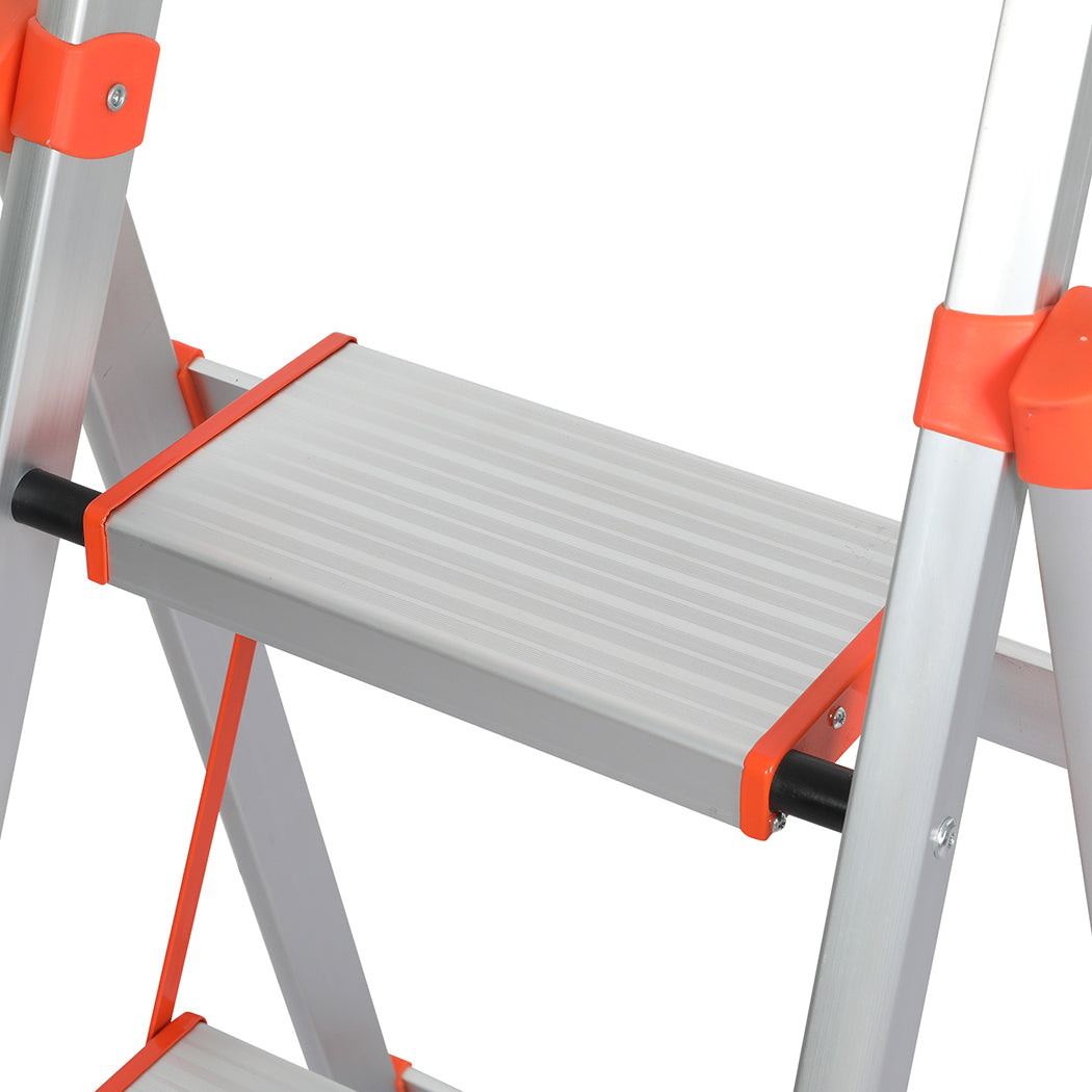 Traderight 4 Step Ladder Folding Aluminium-1864184279769157636