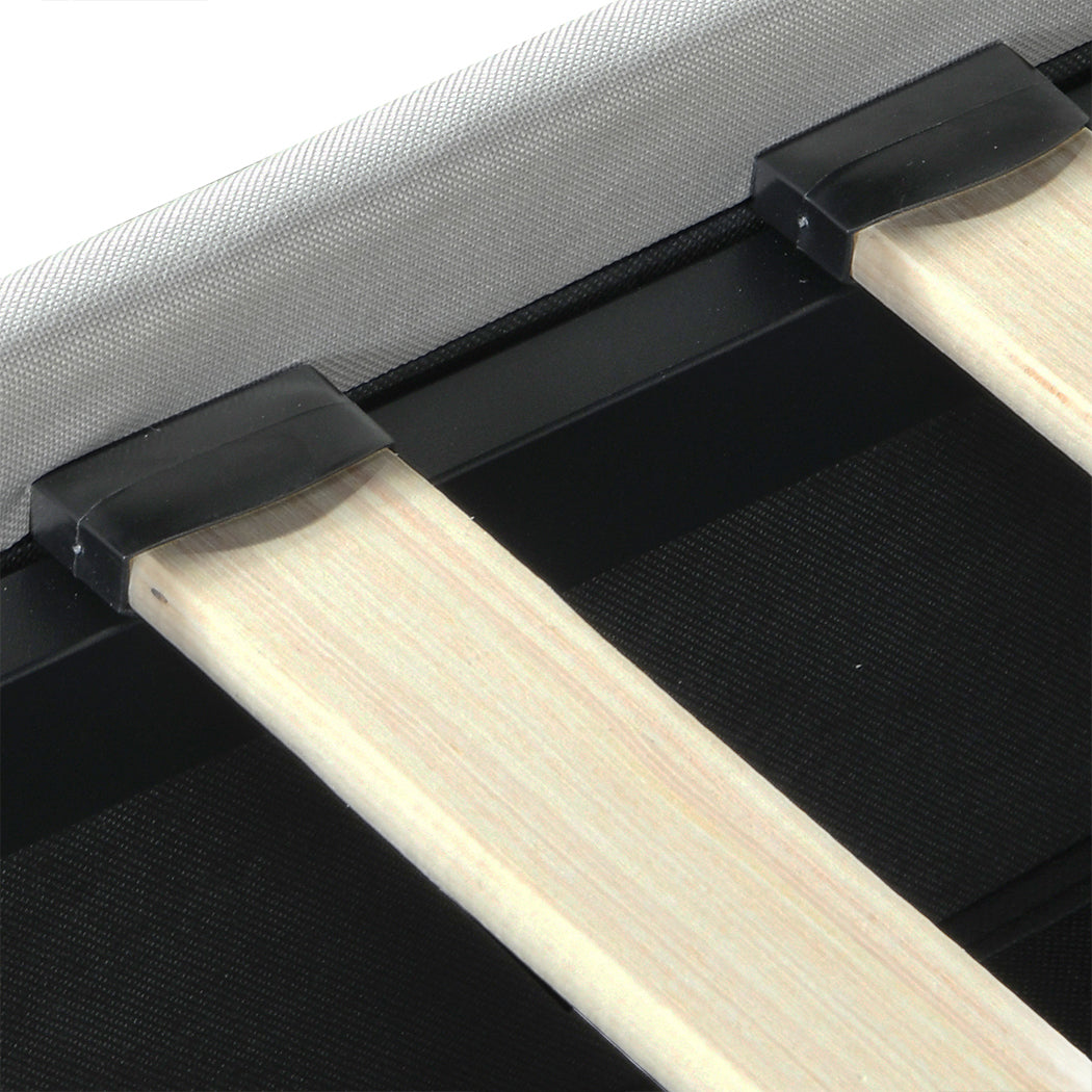 Levede Queen Bed Frame RGB LED PU 4 Drawer USB-1864183199916232708