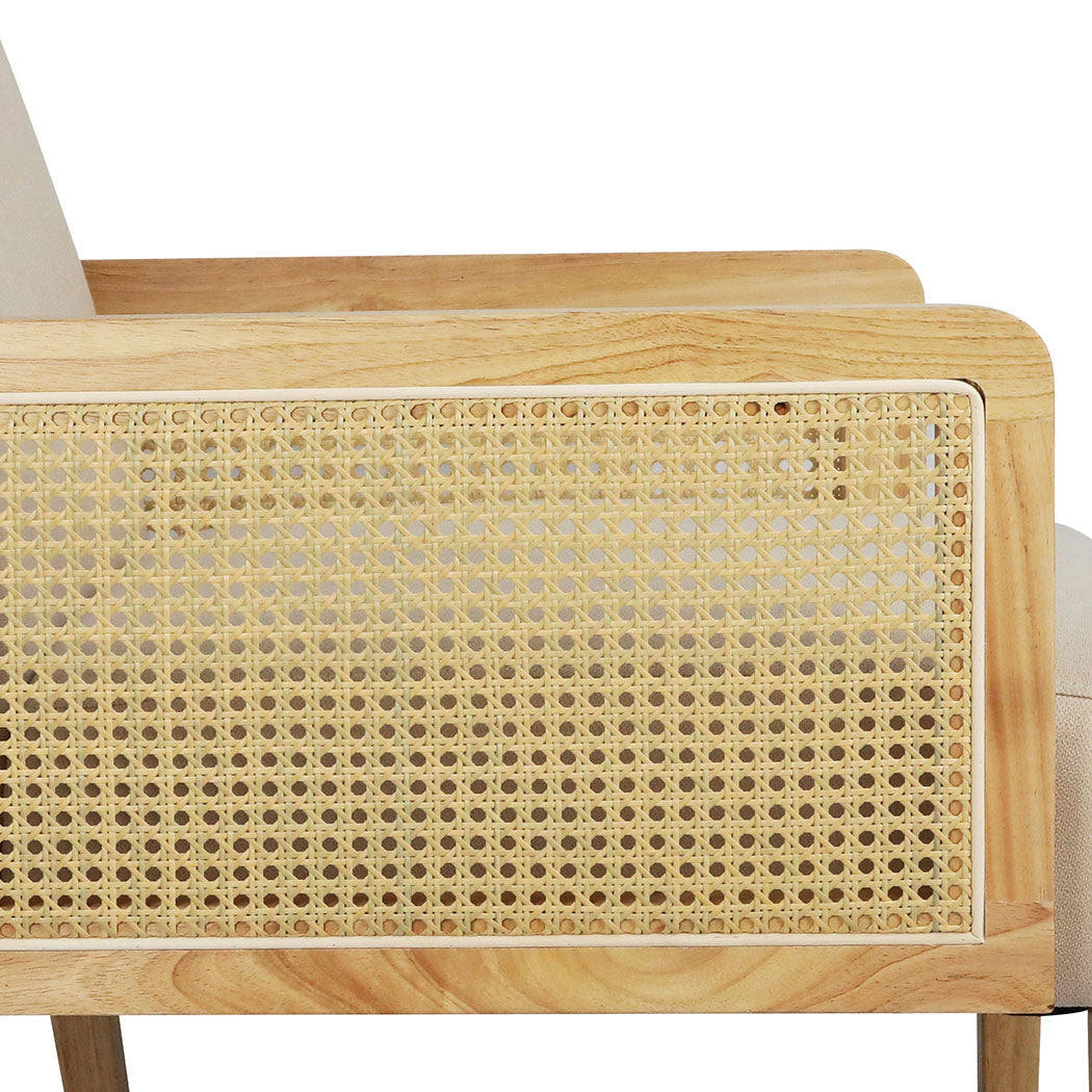 Levede Rattan Lounge Armchair-1864184596384583684