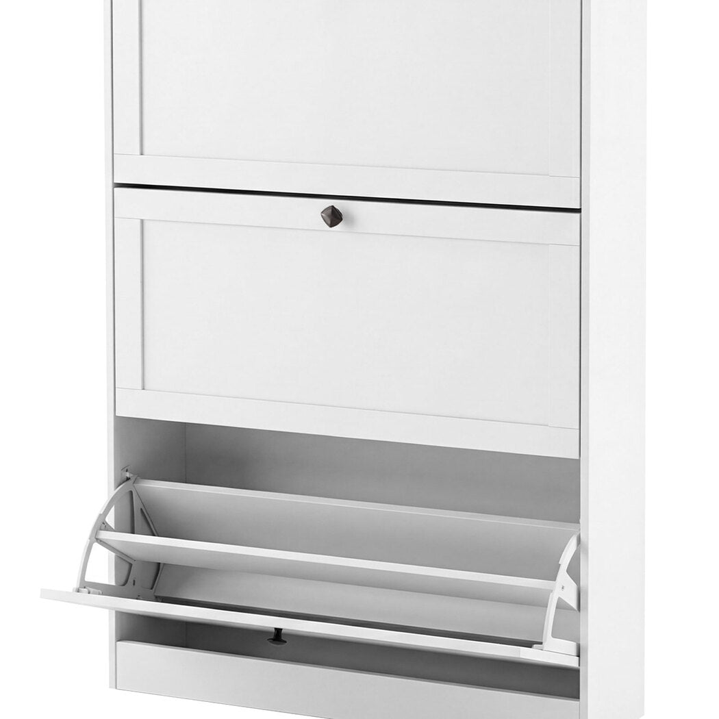 Levede Shoe Cabinet 3 Flip Drawers Adjustable Shelf Shoe Organiser Storage Rack-2050059010387873796