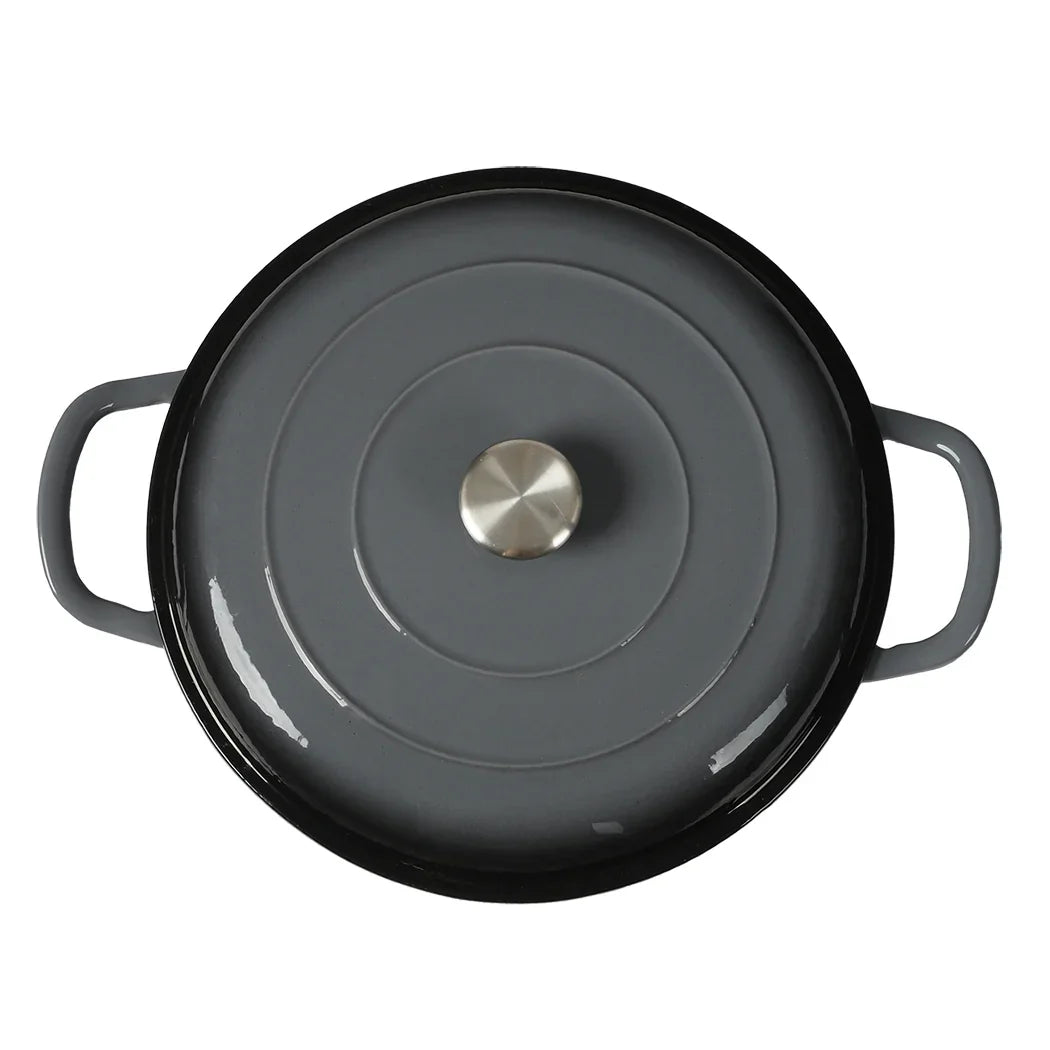 3.5L Enamel Dutch Oven Pan in Black Colour-2018816805572841476