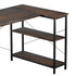 Levede L Shaped Computer Desk Corner Desk Brown-2018816895477747716