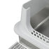 Pawz Stainless Steel Cats Litter Box Hooded High Enclosed Large Kitty Toilet-2050056767643193348
