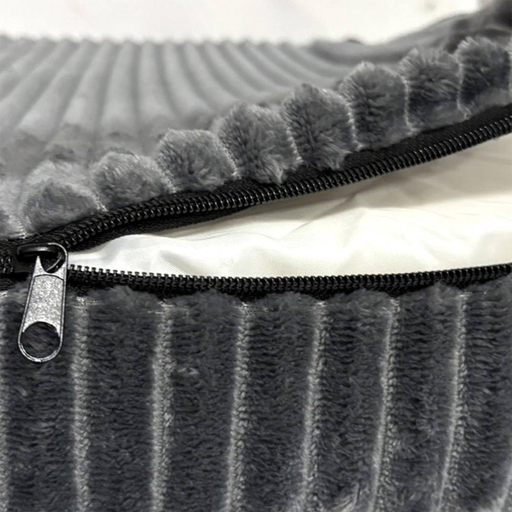 Pawz L Size Orthopedic Dog Bed with Corduroy Removable Cover Waterproof Washable Grey-2065254248601489413