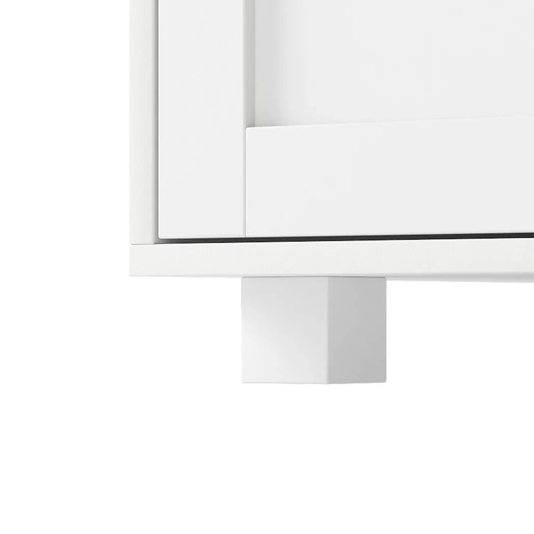 Levede Shoe Cabinet Door Storage Rack Cupboard White-2050056913919545349