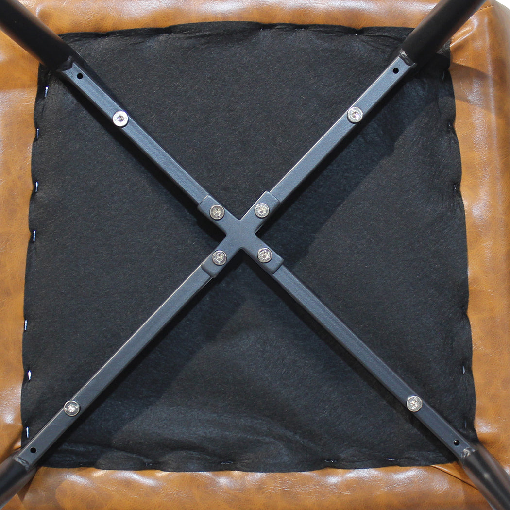 Dining Chairs x 4 Padded Seat PU Faux Leather-2065254414712705029