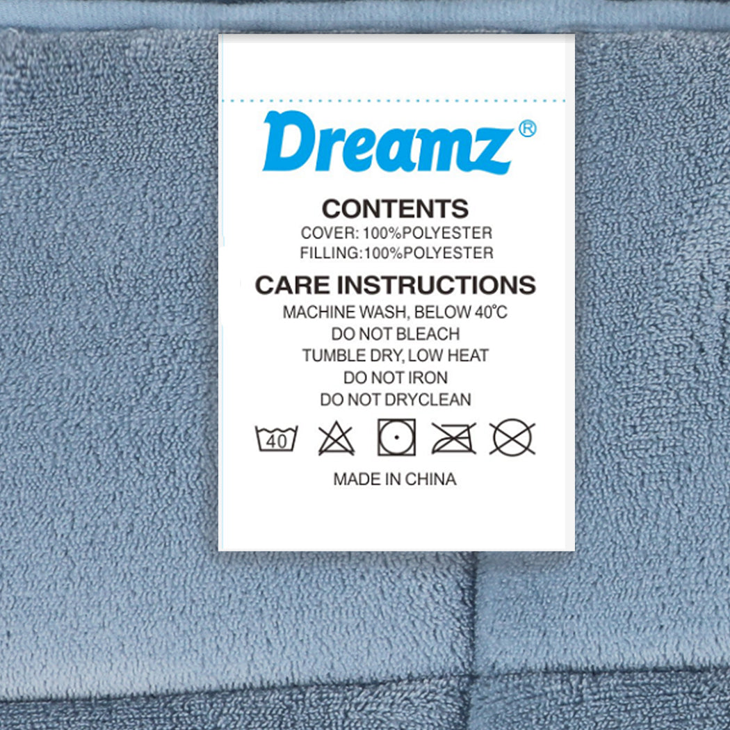 DreamZ Quilt Doona Comforter Blanket Blue King-2065254334354034693