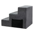 Pawz 3 Steps Pet Stairs Dog Ramp High Density Foam Grey-2006733392930017285