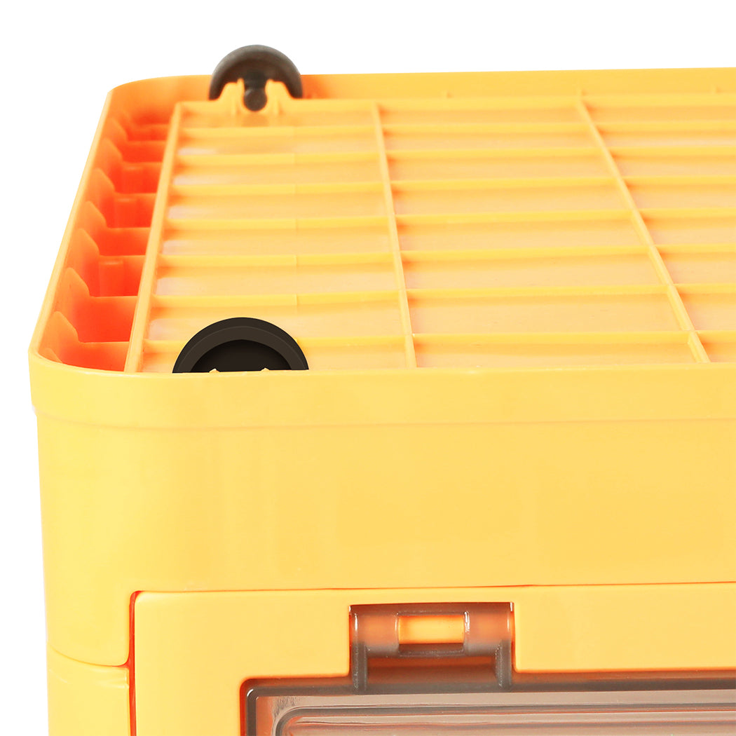 Storage Containers with Lid Clothes S Orange Small-2029387238370054149