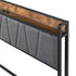 Levede King Bed Frame Industrial Tufted Soft Storage Headboard USB Charge-2100034936470900741