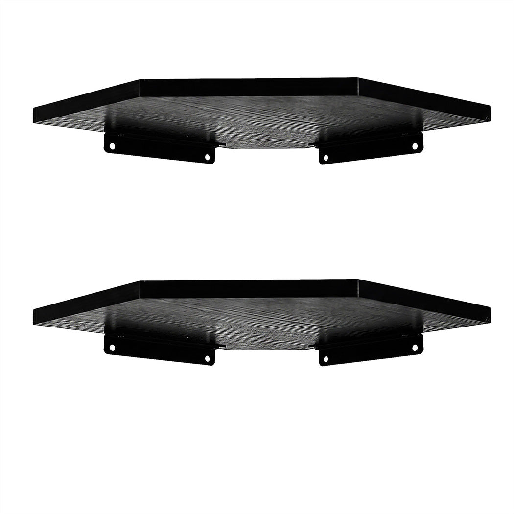 Levede Corner Shelves 2 Pcs Wall Mounted Storage Display Rack Adjustable Bedroom-2061251868872544261