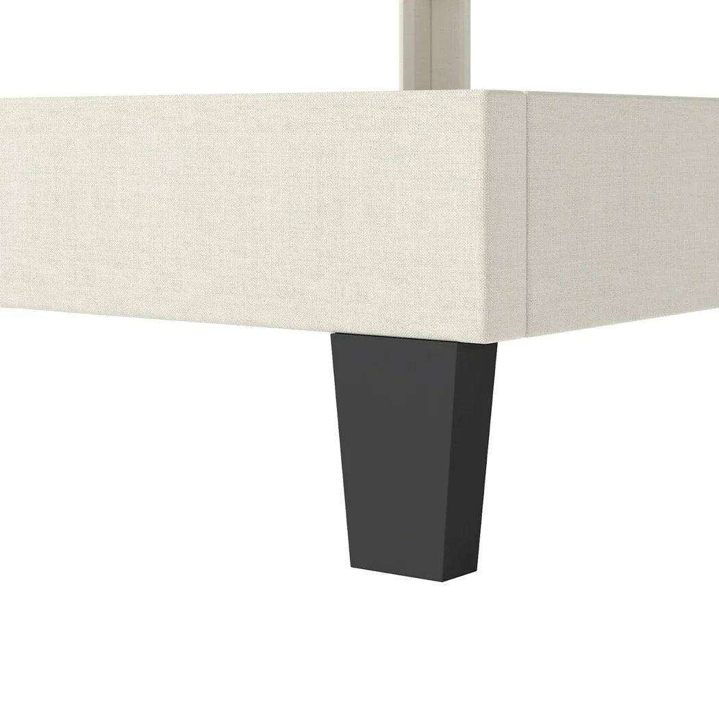Levede Metal Wooden Bed Frame Double Panel Plush Upholstered Mattress Platform-2050056770302382085