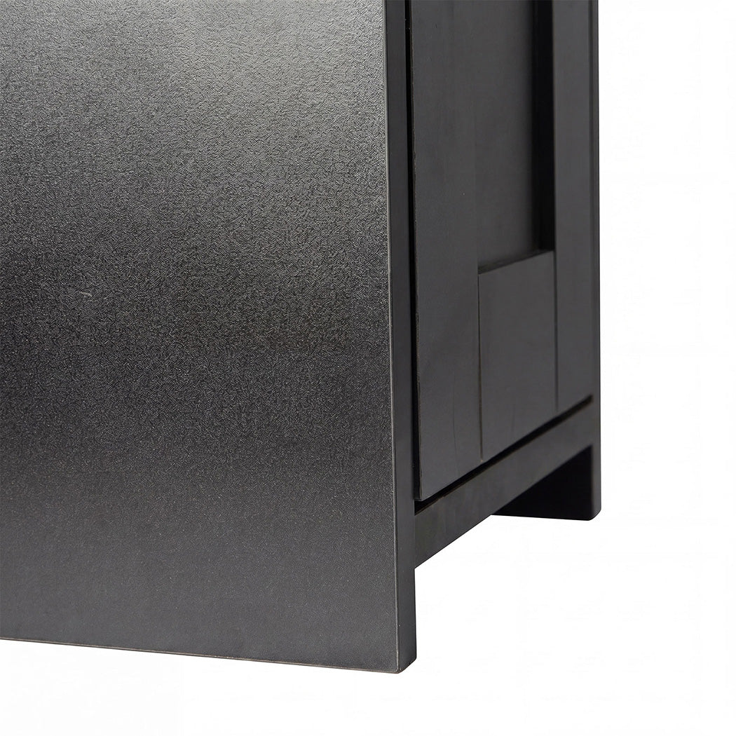 Levede Bathroom Cabinet Storage Slim Organiser Paper Holder Corner 78.5cm Black-2061251856520318981