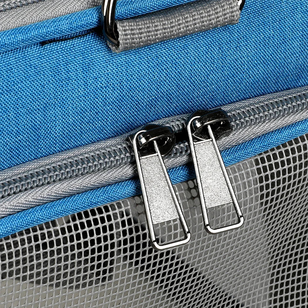 Pawz 3 in 1 Pet Soft Crate Dog Cat Carrier XL Size Blue-2006732695085912069