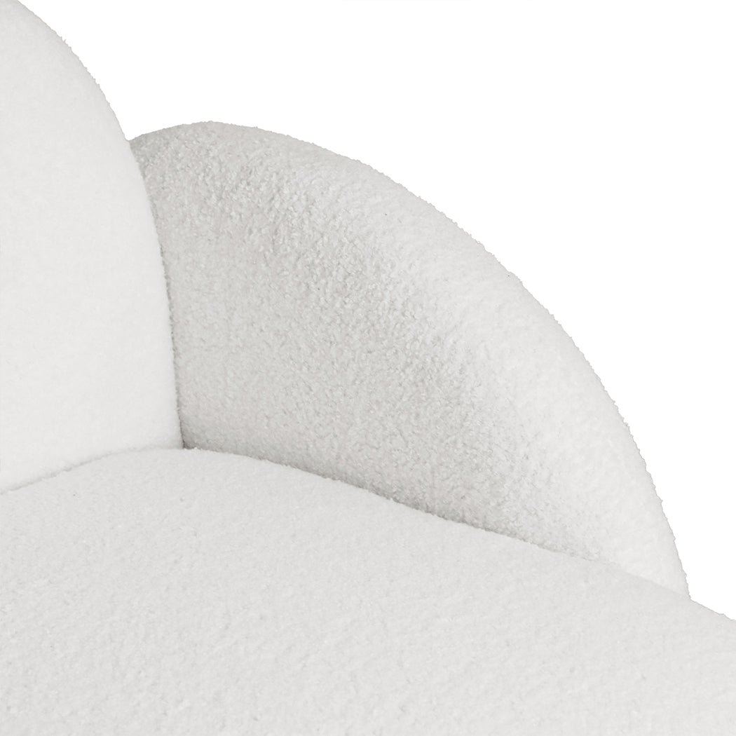 Levede Sofa Chair Fleece Upholstered Single White-1894516737014108165