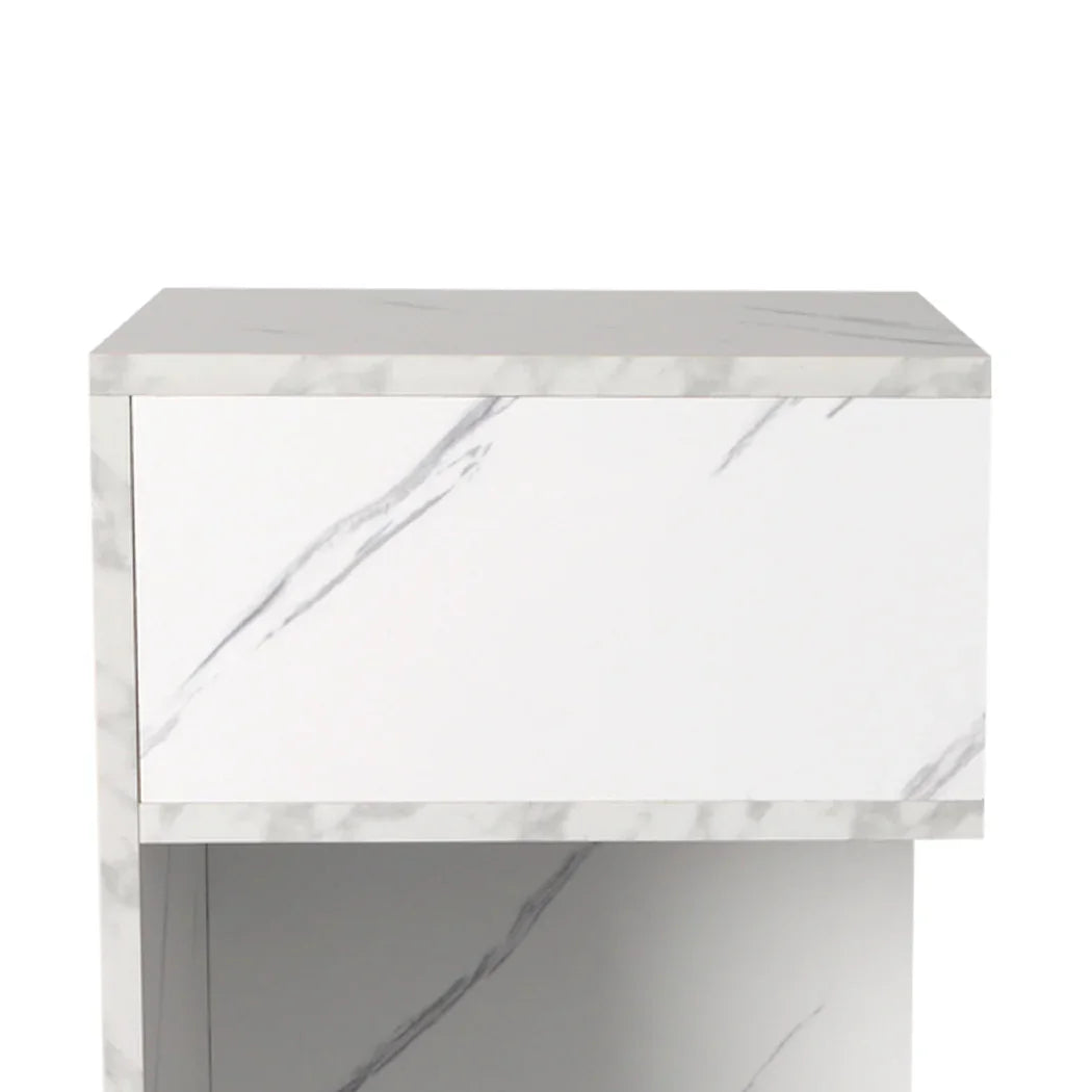 Levede 1xBedside Tables Drawers Side White-2006733102113755141