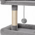 Pawz Cat Tree Tower Large Perch Condo Sisal Scratcher for Indoor Felines Grey-2100034993777676293