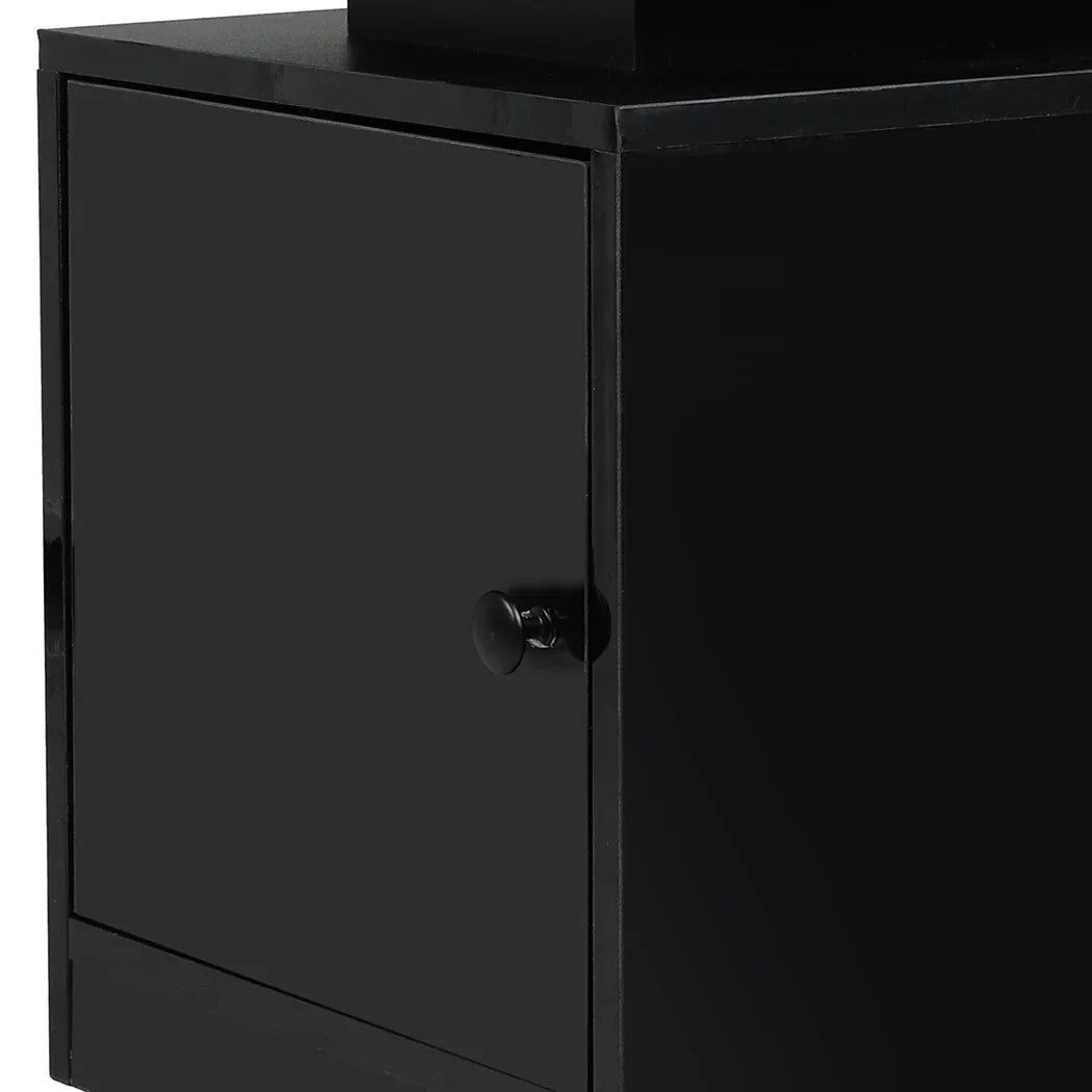 Levede Bedside Table USB Charger Outlet RGB Black-2006732841714585605
