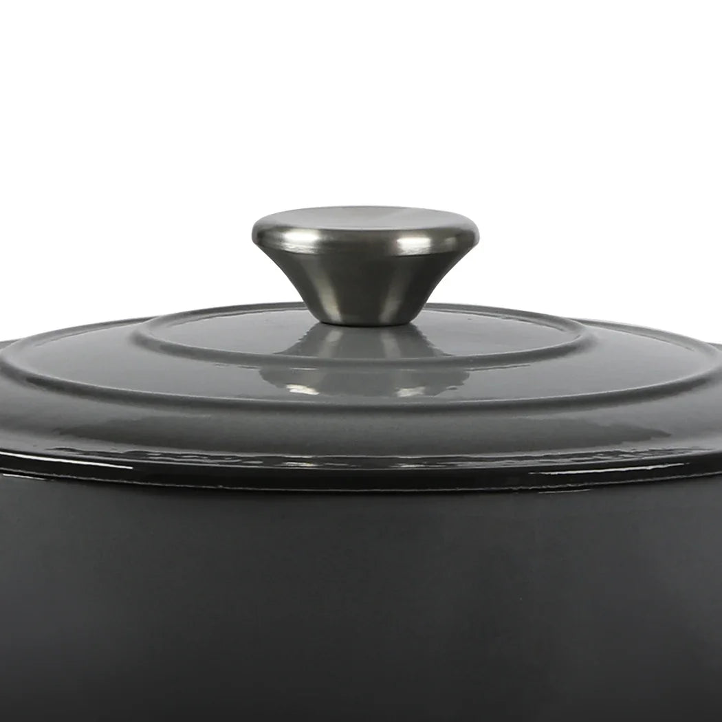TOQUE 4L Enamel Dutch Oven Pot in Black Colour-2018816771812888581