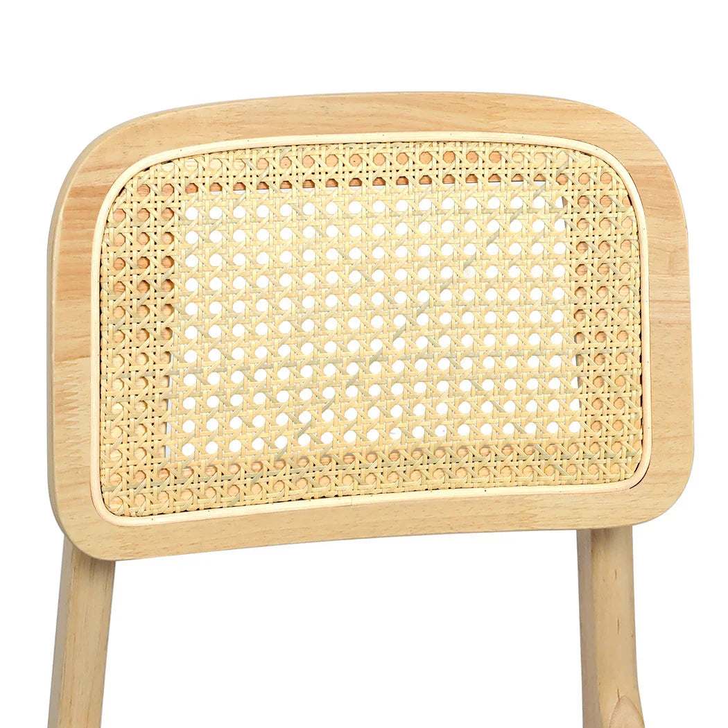 Levede Dining Chair Wood Rattan Armless Natural x6-2006732736869568517