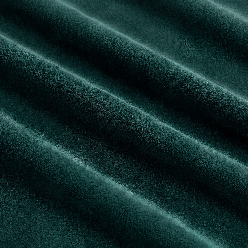 Marlow Blackout Curtains 2 Panels Velvet Room Darkening Eyelet Curtains Green-2072893568179113989
