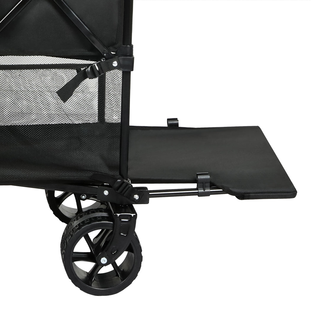 Lambu Folding Wagon Cart Double Shelves-1942353683513741317