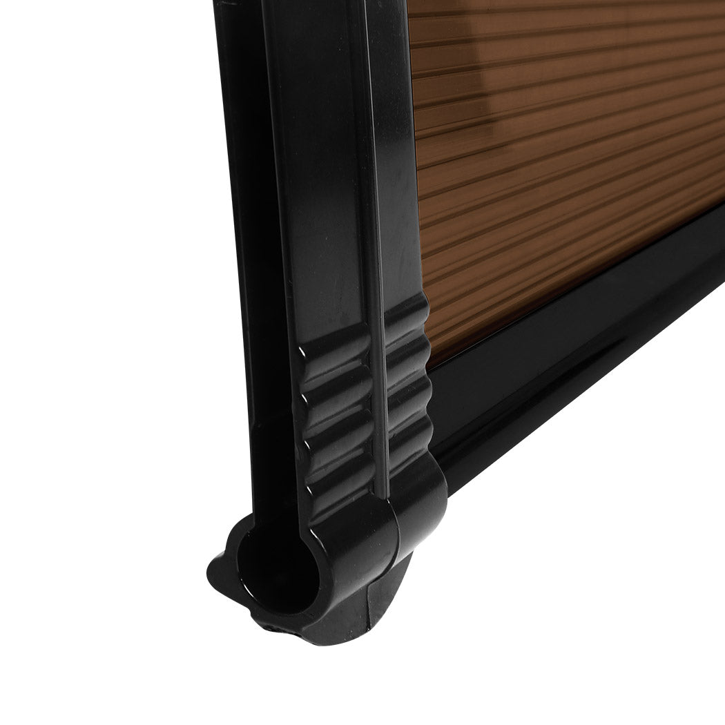Mountview Window Door Awning Outdoor 1M X 2.4M Brown 1x2.4M-1886651038455435269