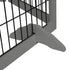 PaWz 6 Panels Pet Dog Playpen Puppy Grey-2006732991824531461