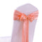 20x Satin Fabric Chair Sashes Cloth Coral-1904052548189425669