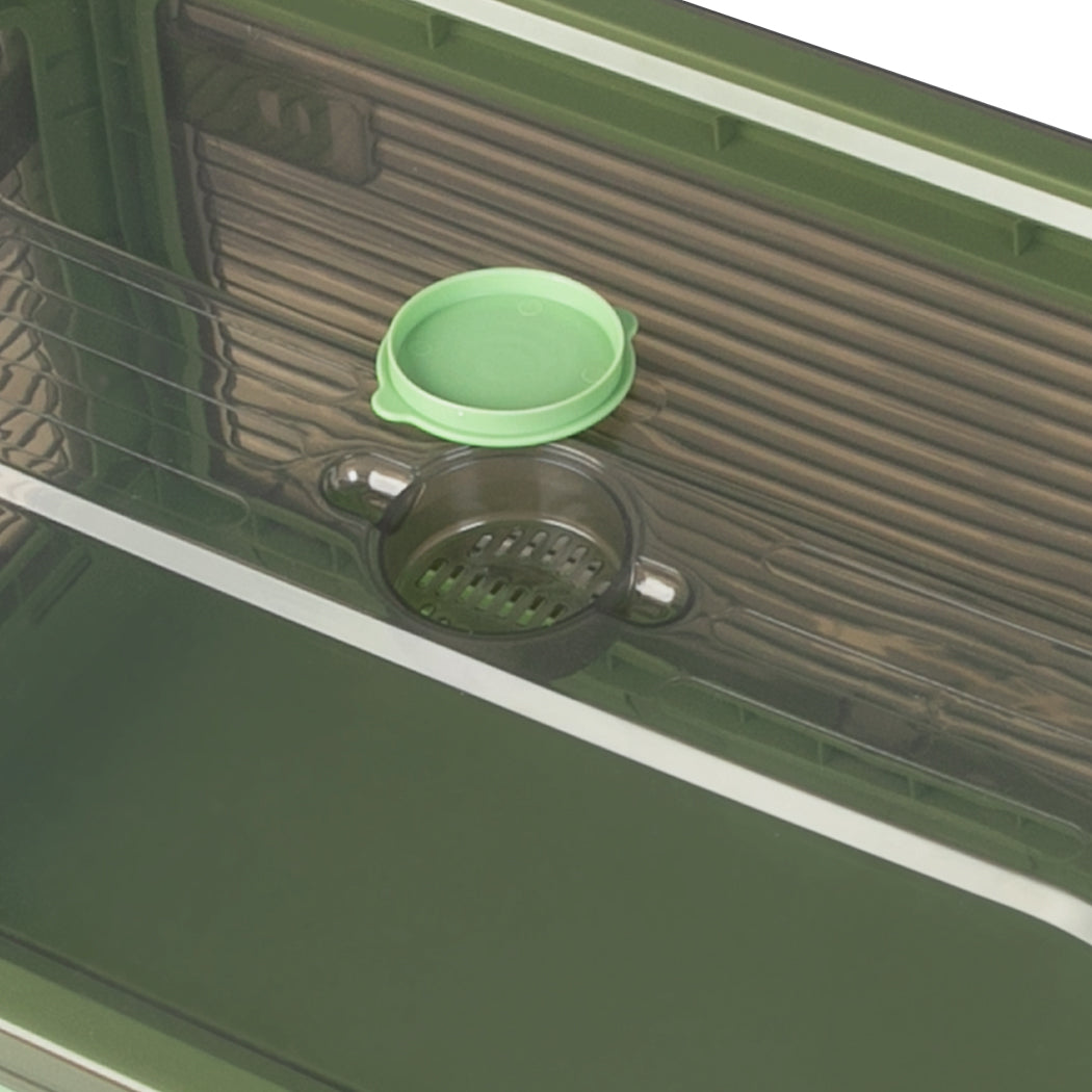Storage Box Plastic Stackable Container L Green Large-2006733025555124229