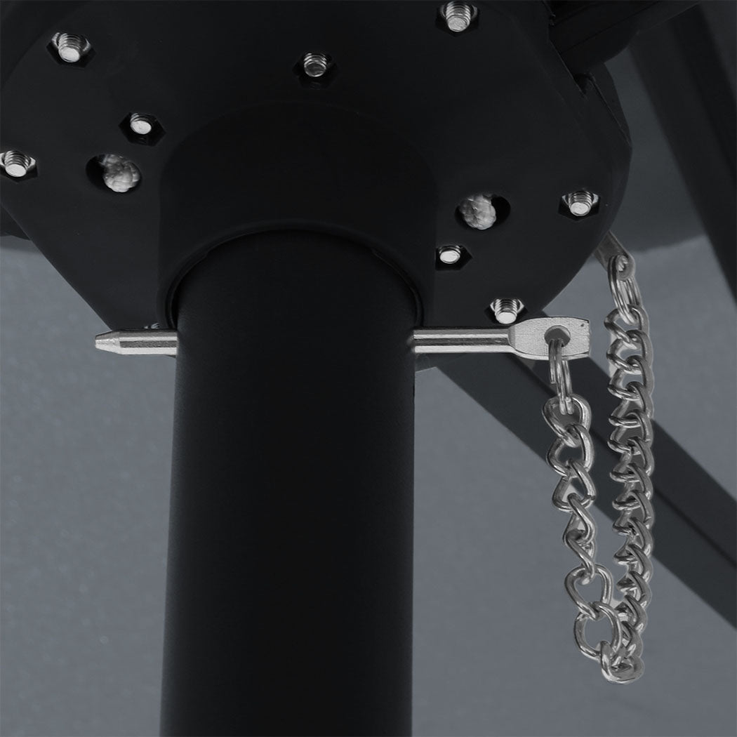 Centra 4M Double-sided Patio Umbrella Outdoor Umbrella Base Stand Grey-1910112247968043013