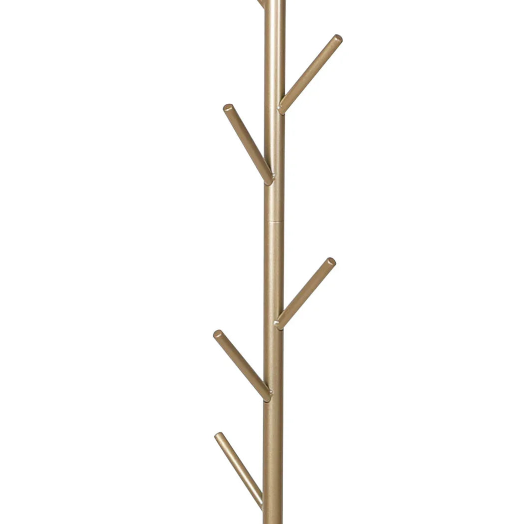 Levede Coat Rack Hat Clothes Stand Hanger Gold-2018816734156427269