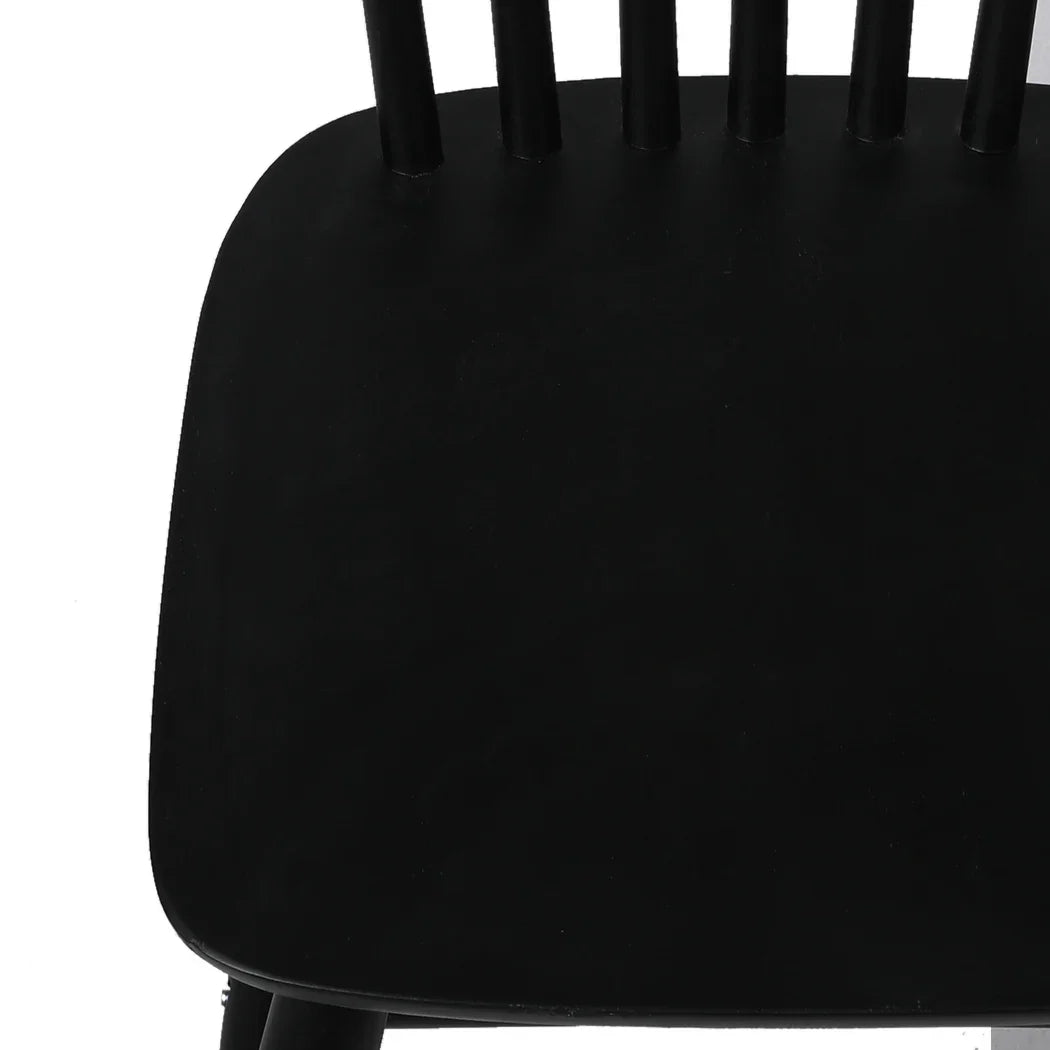 Levede 2x Dining Chairs Kitchen Winsor Black-2018816905514717189