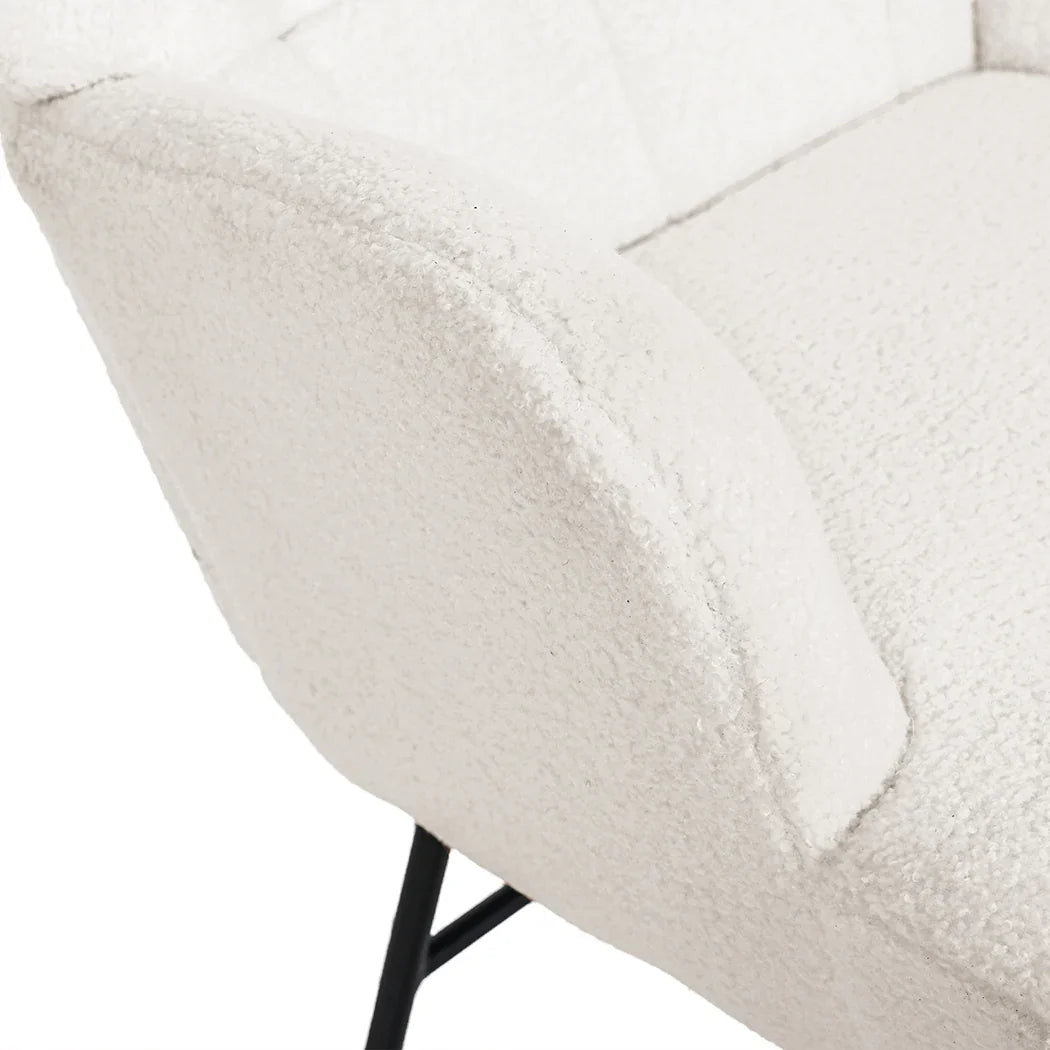 Levede Fleece Rocking Chair-2029387249577234437